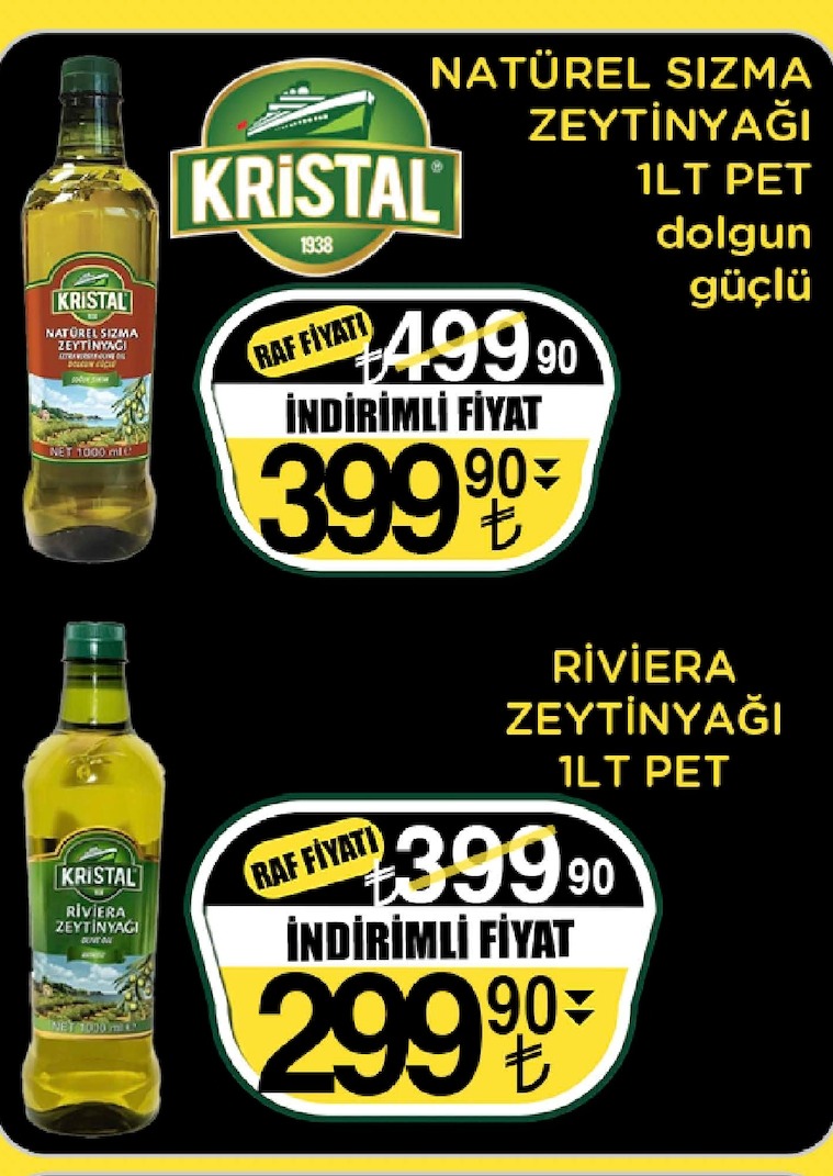 Kristal Naturel Sızma Zeytinyağı 1Lt Pet