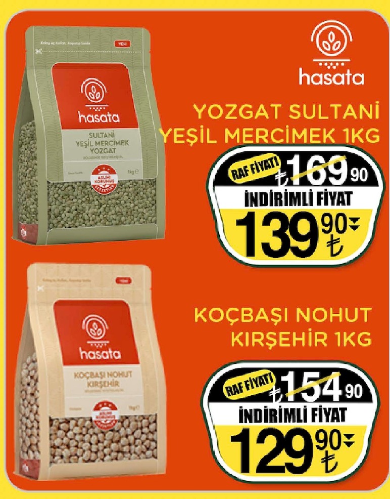 Hasata Yozgat Sultani Yeşil Mercimek 1 Kg