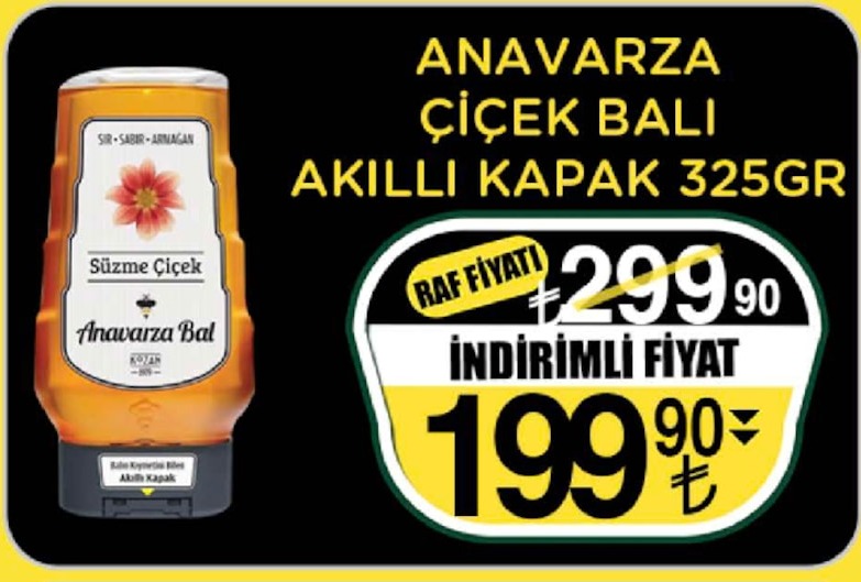 Anavarza Çiçek Balı Akıllı Kapak 325Gr