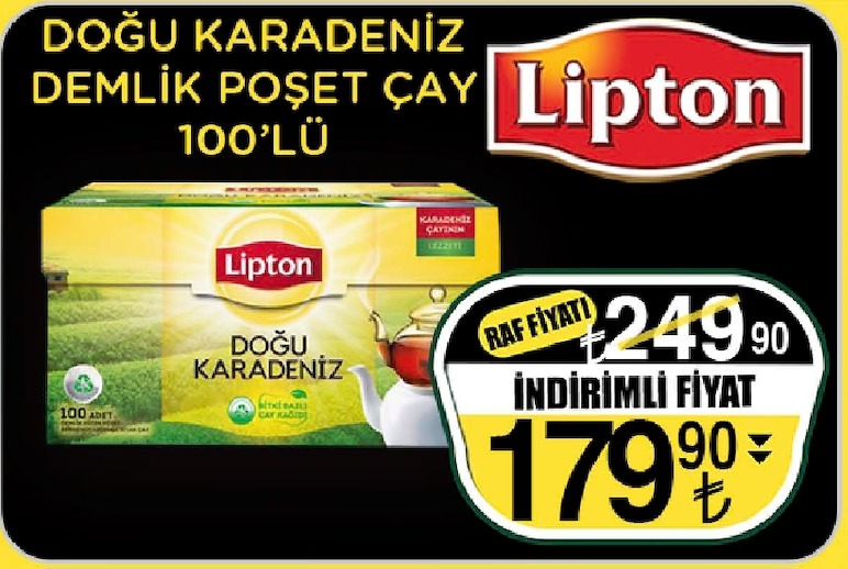 Lipton Doğu Karadeniz Demlik Poşet Çay 100'Lü