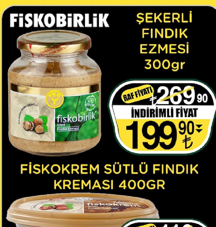 Fiskobirlik Şekerli Fındık Ezmesi 300Gr