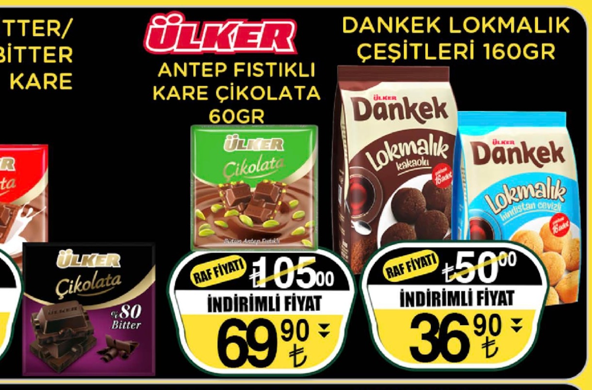 Ülker Antep Fıstıklı Kare Çikolata 60Gr