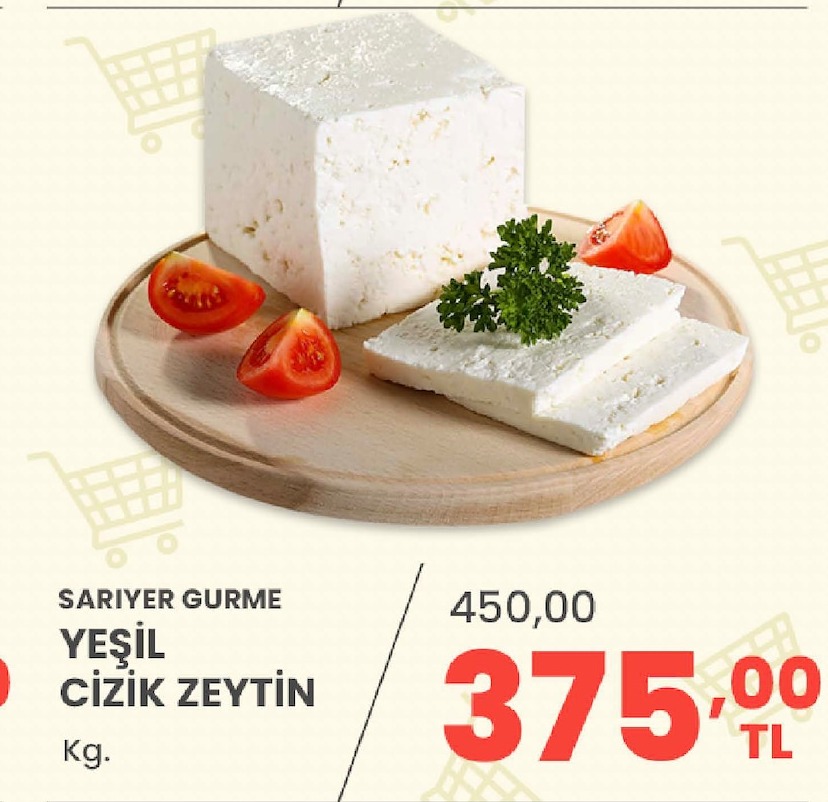 Sariyer Gurme Yeşil Çizik Zeytin Kg.
