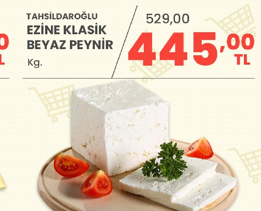 Tahsildaroğlu Ezine Klasik Beyaz Peynir Kg.