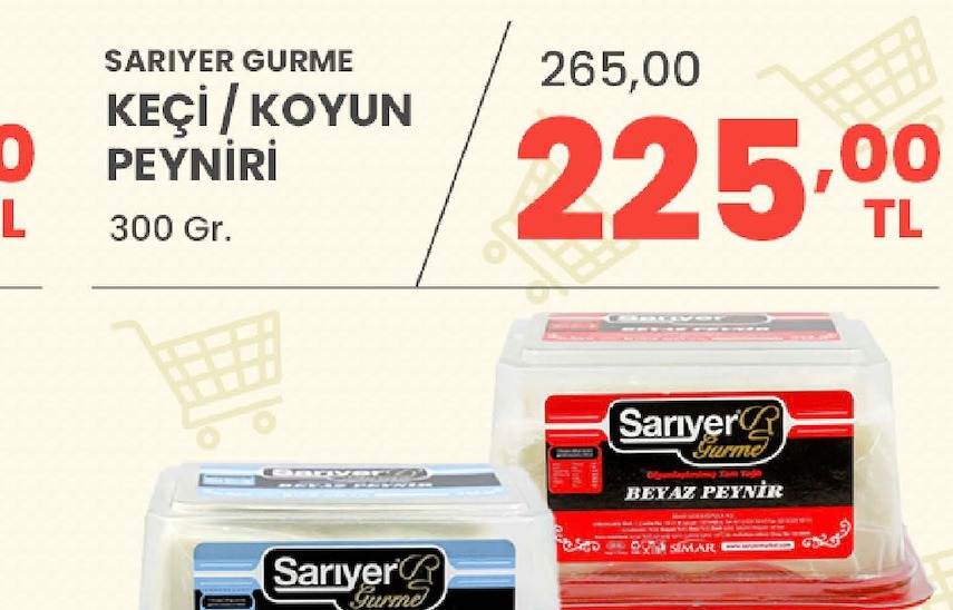 Sariyer Gurme Keci / Koyun Peyniri 300Gr