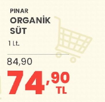 Pınar Organik Süt 1Lt