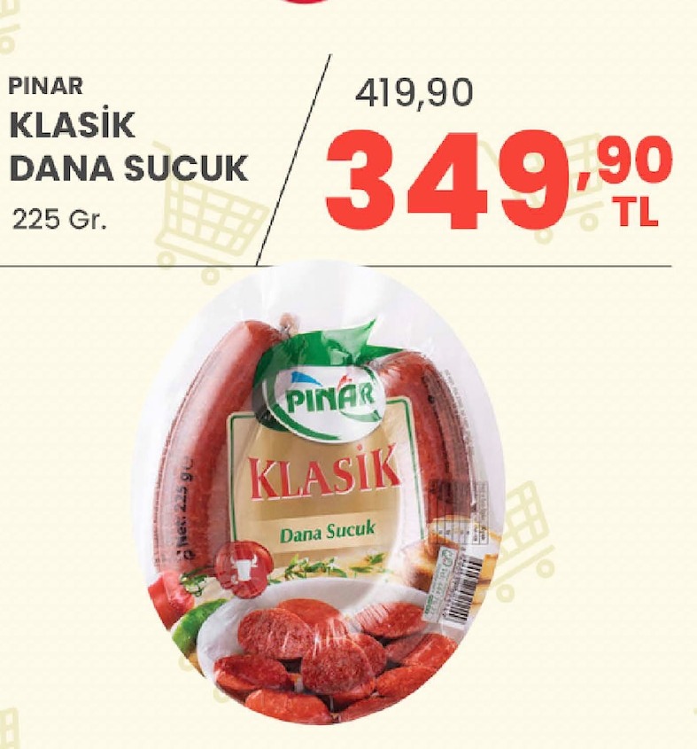 Pinar Klasik Dana Sucuk 225 Gr