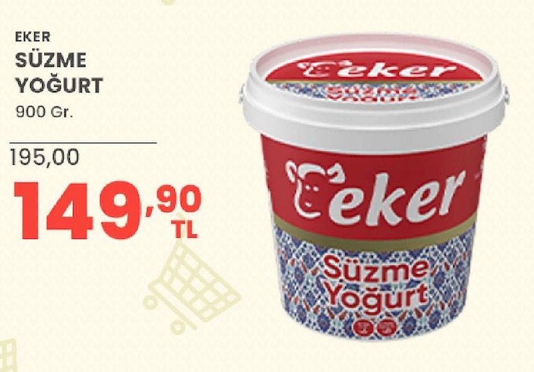 Eker Süzme Yoğurt 900G