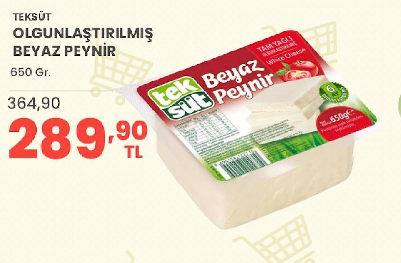 Teksüt Olgunlaştırilmiş Beyaz Peynir 650G