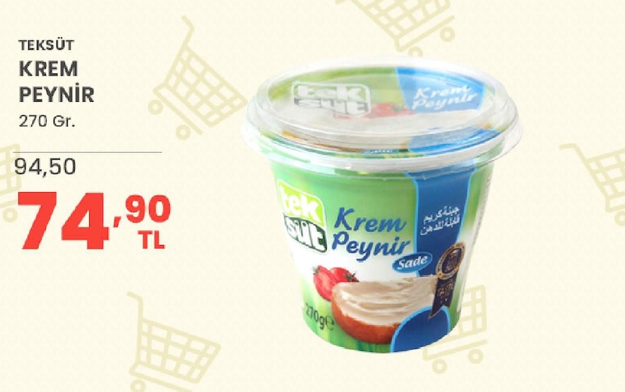 Teksüt Krem Peynir 270 Gr.