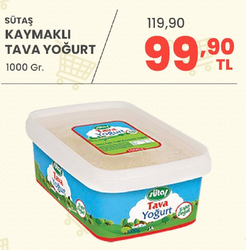 Sütaş Kaymaklı Tava Yoğurt 1000 Gr.