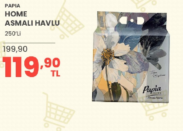 Papia Home Asmalı Havlu 250'Li