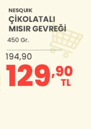 Nesquik Çikolatalı Mısır Gevreği 450G