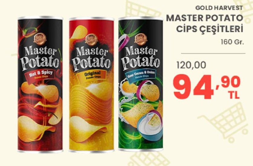 Gold Harvest Master Potato Cips Cesitleri 160 Gr