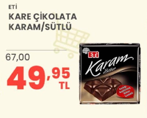 Eti Karam Bitter Kare Çikolata