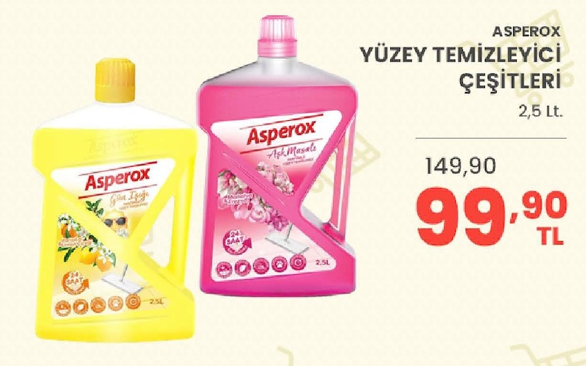 Asperox Yüzey Temizleyici Çeşitleri 2.5 Lt
