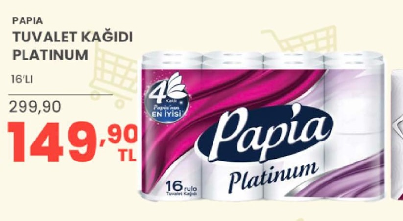Papia Tuvalet Kağıdı Platinum 16'Lı