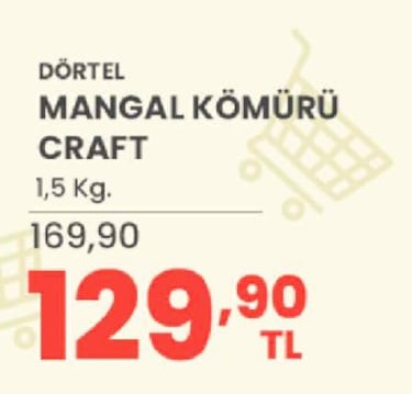Dörtel Mangal Kömürü Craft 1,5Kg