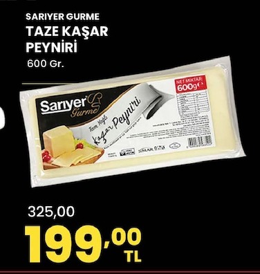 Sariyer Gurme Taze Kasar Peyniri 600G