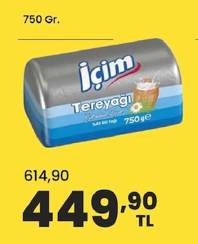 İçim Tereyağı 750 Gr.
