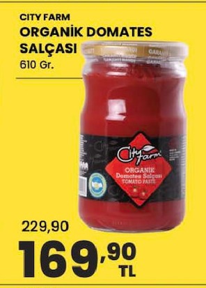 City Farm Organik Domates Salçası 610 Gr