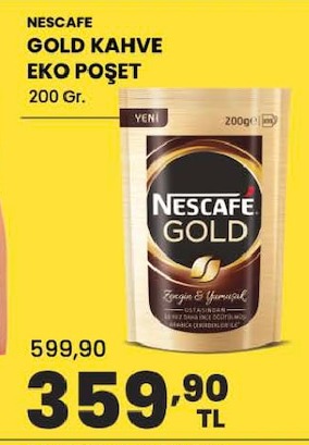 Nescafe Gold Kahve Eko Poşet 200 Gr