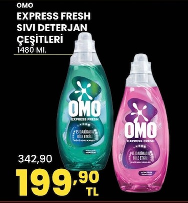 Omo Express Fresh Sıvı Deterjan Çeşitleri 1480 Ml