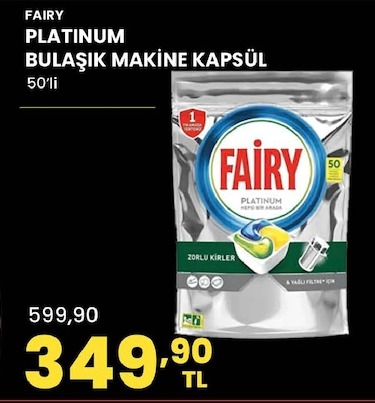 Fairy Platinum Bulaşik Makine Kapsül 50'Li