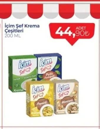 İçim Şef Krema Çeşitleri 200 Ml