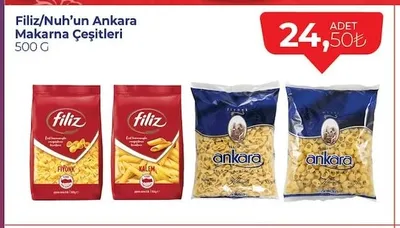 Filiz/Nuh'Un Ankara Makarna Çeşitleri 500 G