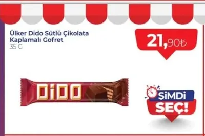 Ülker Dido Sütlü Çikolata Kaplamalı Gofret 35 G