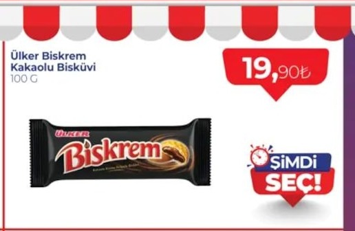 Ülker Biskrem Kakaolu Bisküvi 100 G