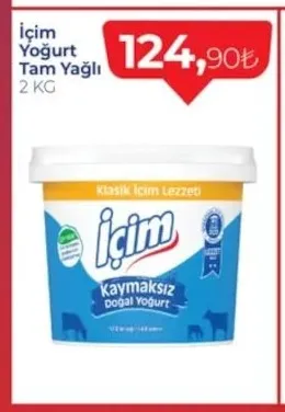 Içim Yoğurt Tam Yağlı 2 Kg