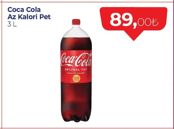 Coca Cola Az Kalori Pet 3 L