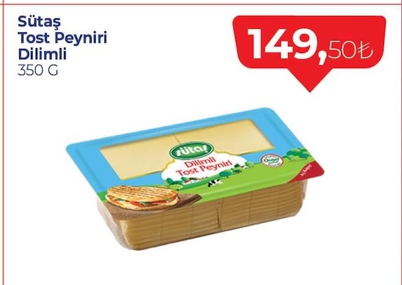 Sütaş Tost Peyniri Dilimli 350 G