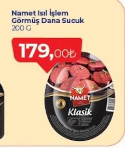 Namet Isıl İşlem Görmüş Dana Sucuk 200G