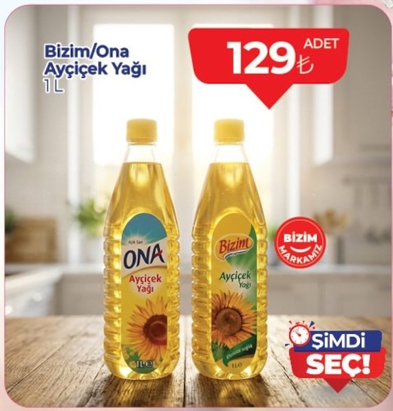 Bizim/Ona Ayçiçek Yaği 1L
