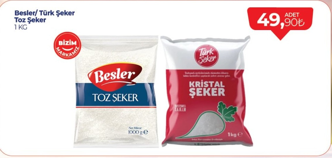 Besler/Türk Şeker Toz Şeker 1Kg