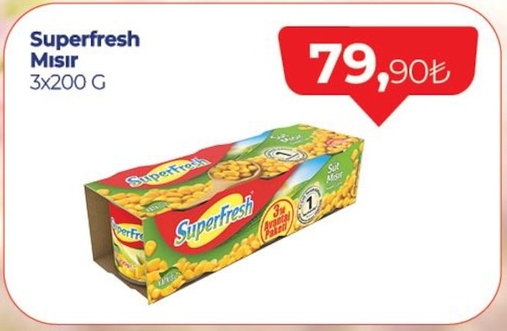 Superfresh Mısır 3X200G