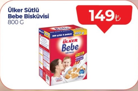 Ülker Sütlü Bebek Bisküvisi 800G