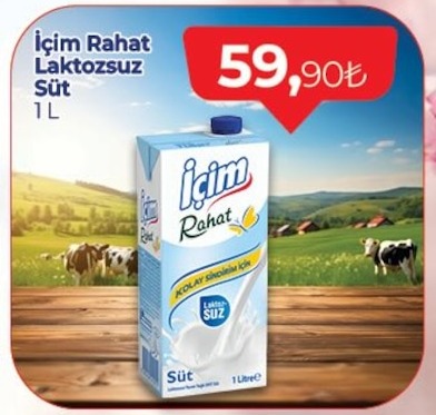 İçim Rahat Laktozsuz Süt 1 L