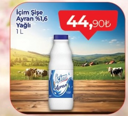 İçim Şişe Ayran %1,6 Yağlı 1 L