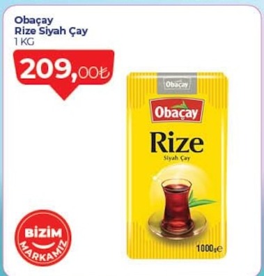 Obacay Rize Siyah Cay 1 Kg