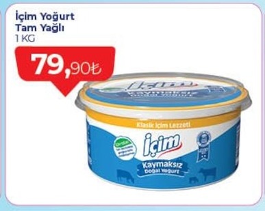 İçim Yoğurt Tam Yağlı 1 Kg