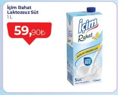 İçim Rahat Laktozsuz Süt 1 L