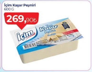 İçim Kaşar Peyniri 600 G