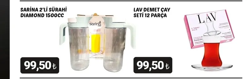 Sarina 2'Li Sürahi̇ Diamond 1500Cc