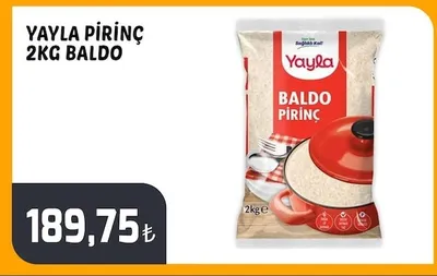 Yayla Pirinç 2Kg Baldo