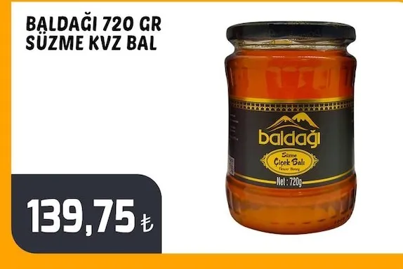 Baldaği 720 Gr Süzme Kvz Bal