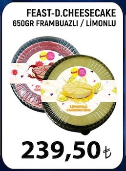 Feast-D.Cheesecake 650Gr Frambuazli / Li̇monlu